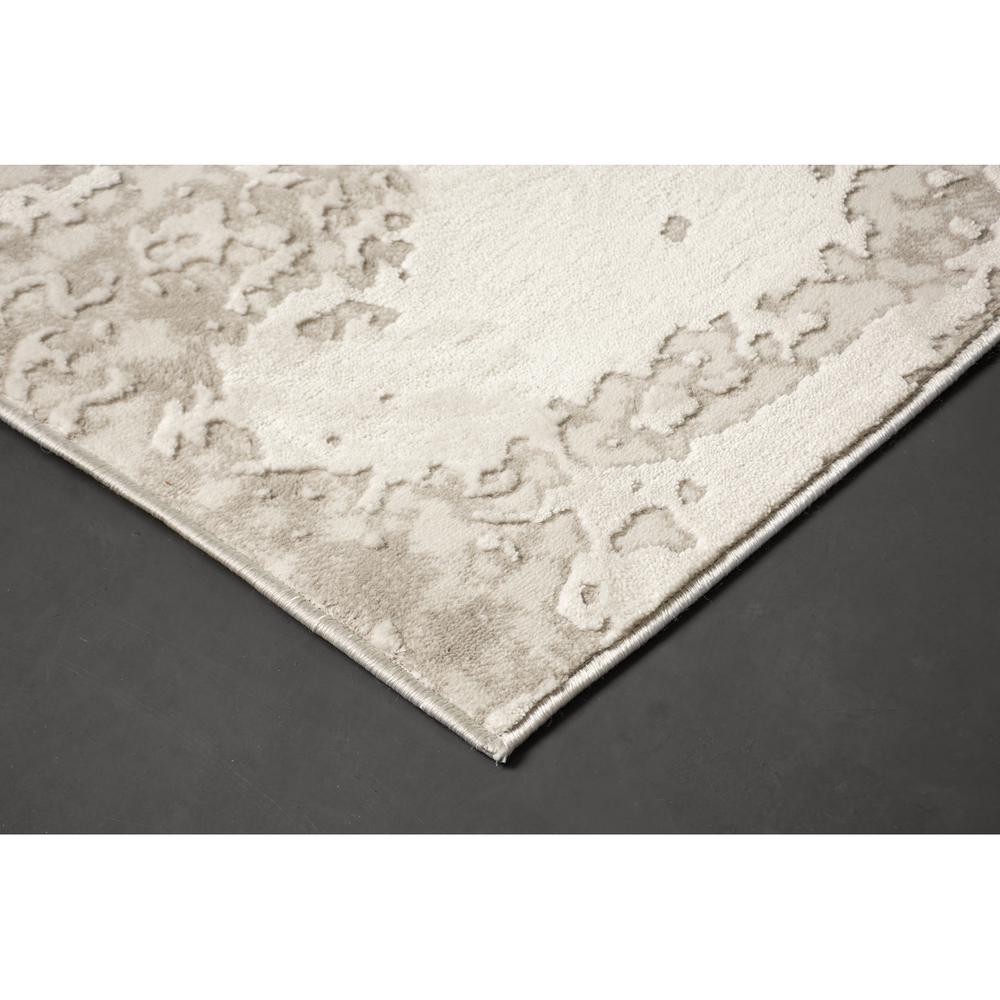 CAMILA Grey/Off-white 3 x 10 Indoor Rug. Picture 4