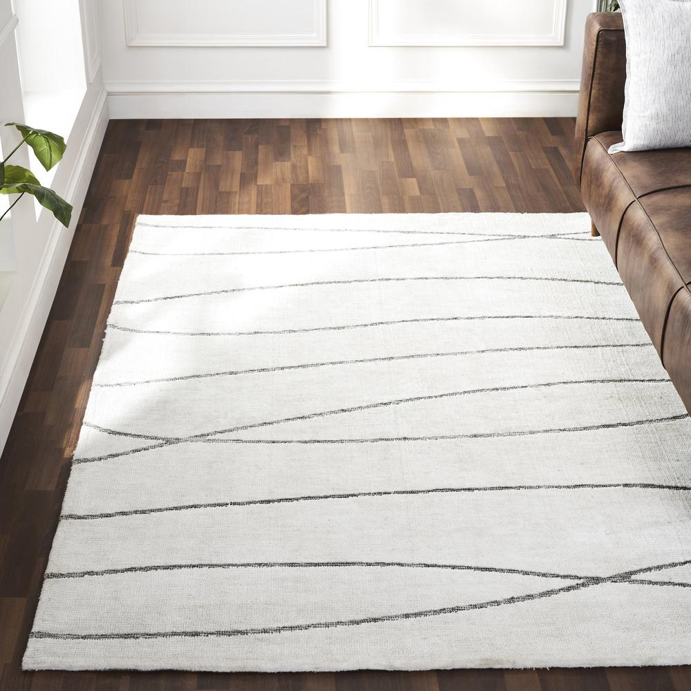 HAZEL Off White/Grey 5 x 8 Rug. Picture 2
