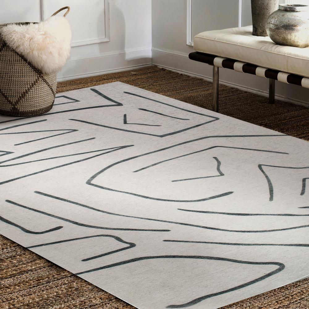 FALLON IVORY/ CHARCOAL 5 x 8 Indoor Rug. Picture 7