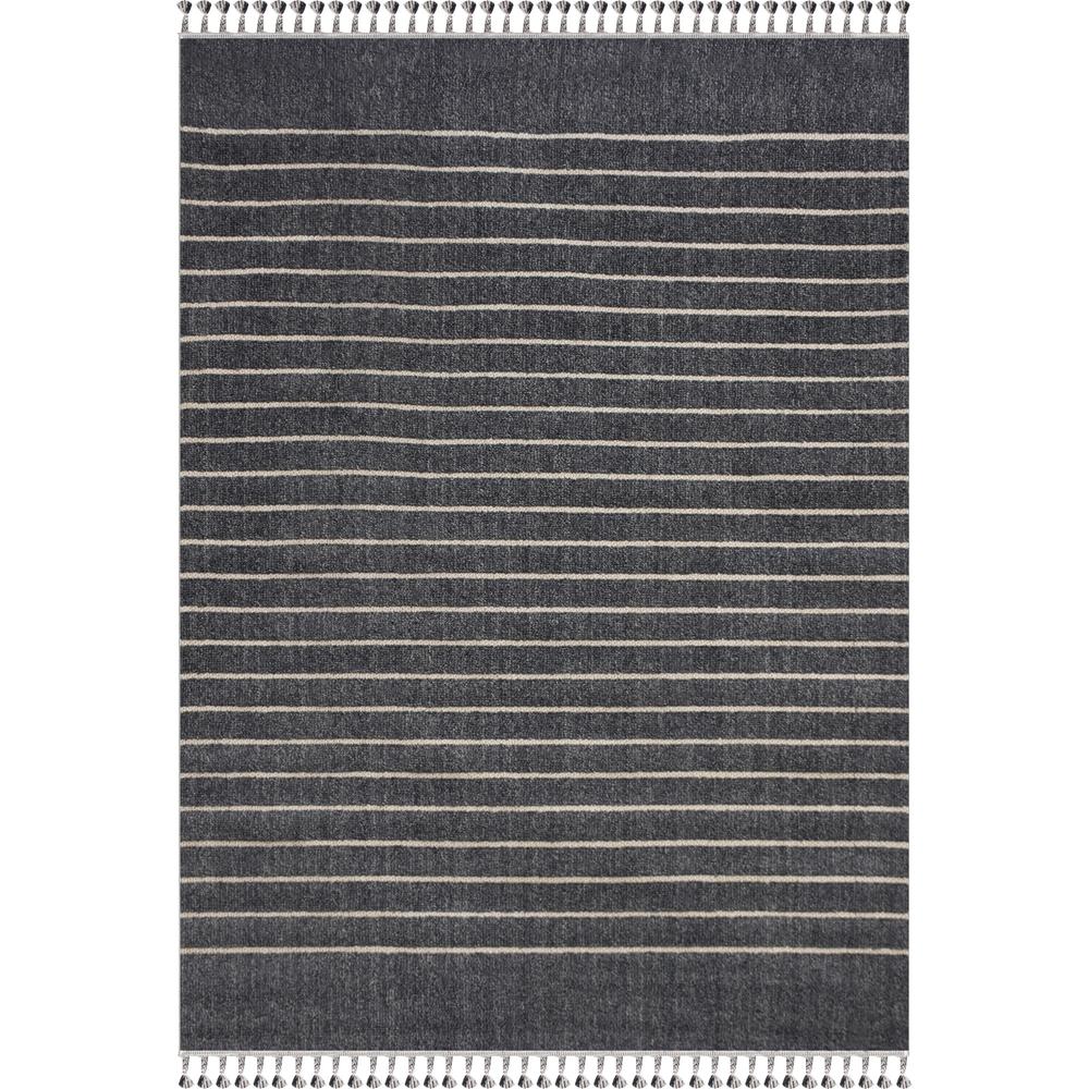 AMBROSE CHARCOAL/ GREY 3 x 10 Indoor Rug. The main picture.