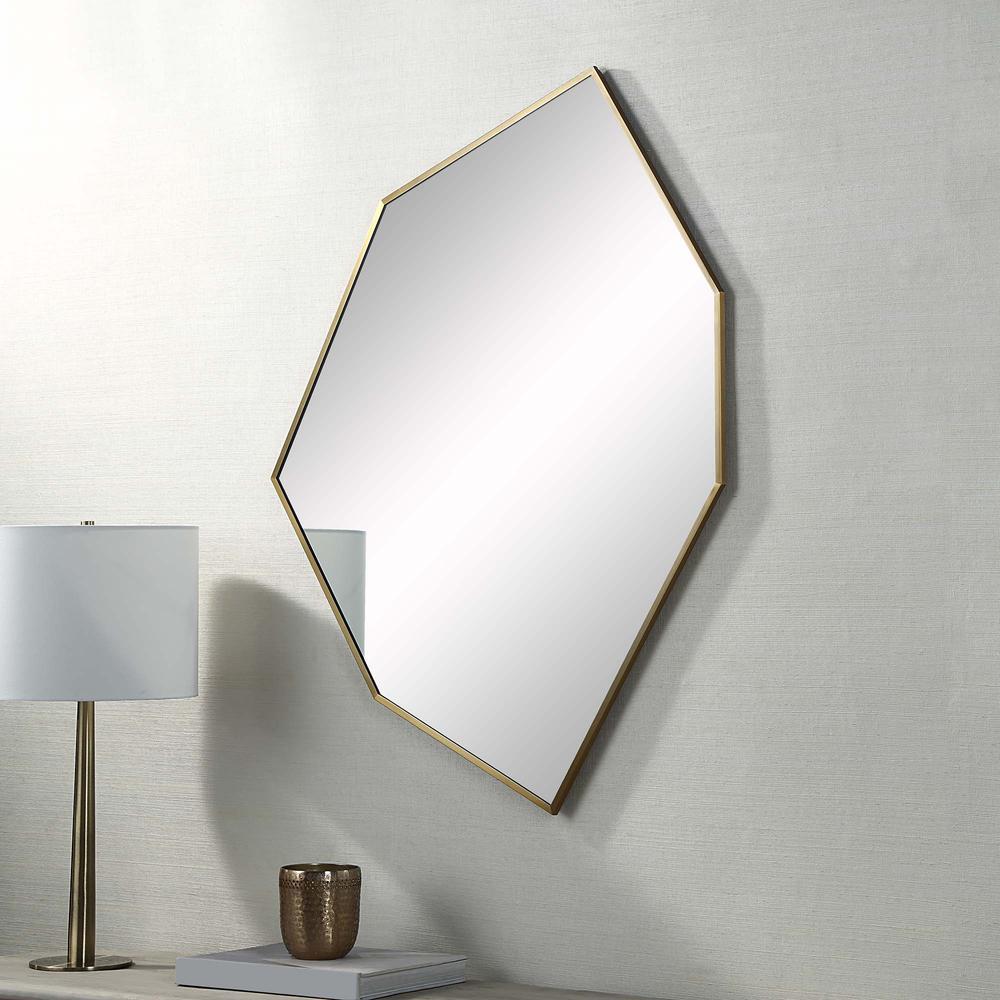 Devika 41 x 31 Geometric,Irregular Framed Mirror. Picture 5