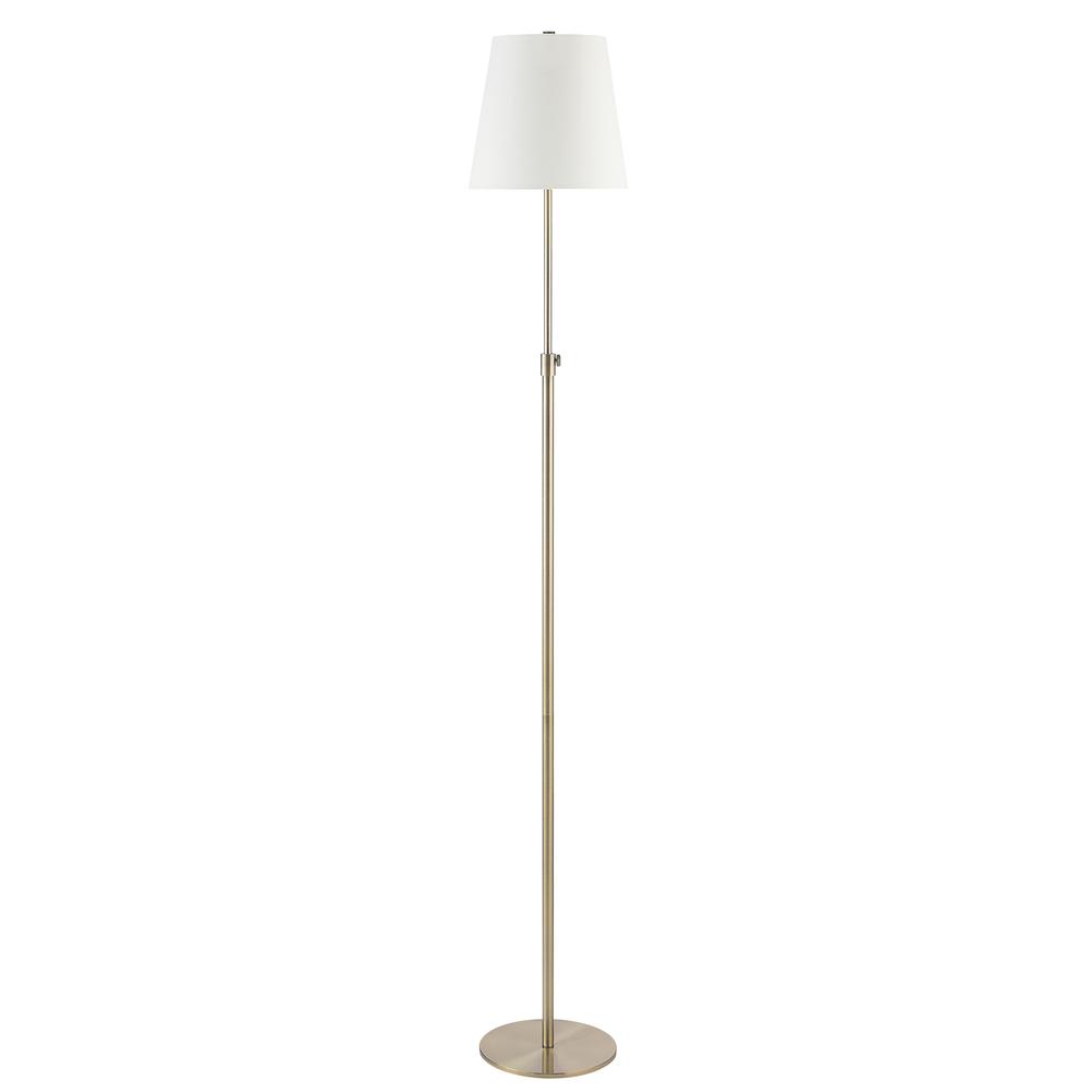 Asya 1 Light Antique Brushed Brass Floor Lamp. Picture 1