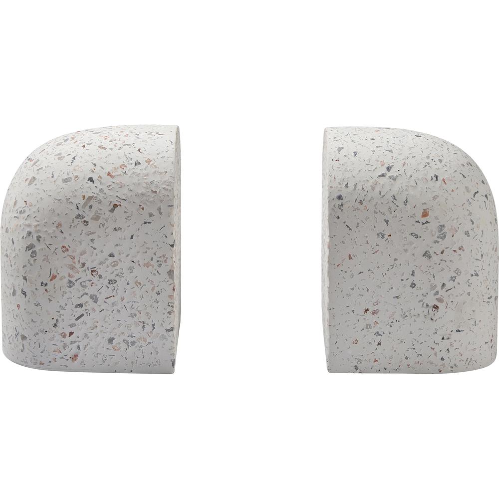 BRUNO WHITE WITH COLORED SPECKLES SET OF 2 BOOKENDS. Picture 2