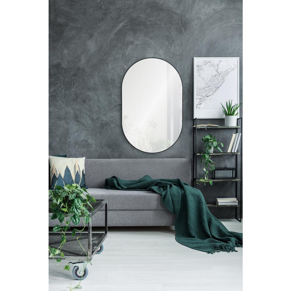 Webster 26 in. x 40 in. Oval Framed Mirror. Picture 5