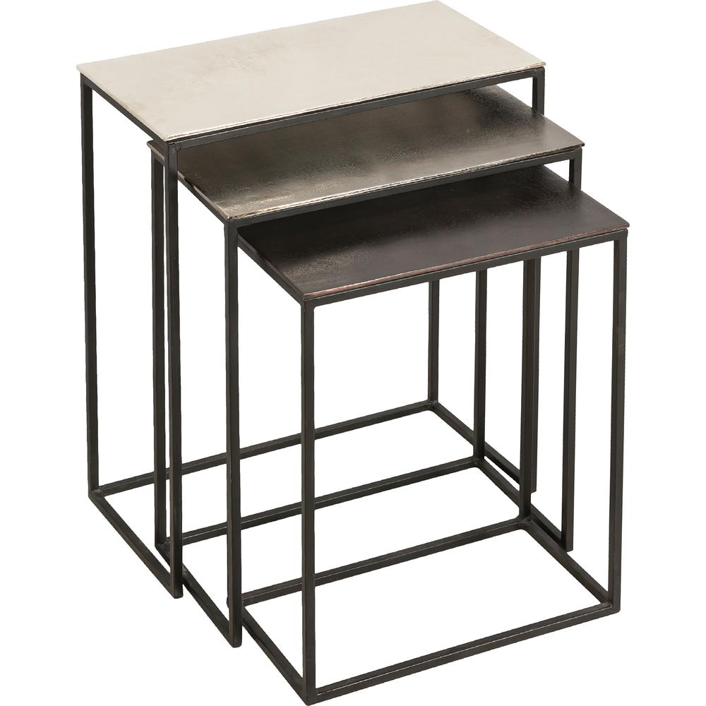 Manisa Nickel, Black and Bronze Accent Table. Picture 1