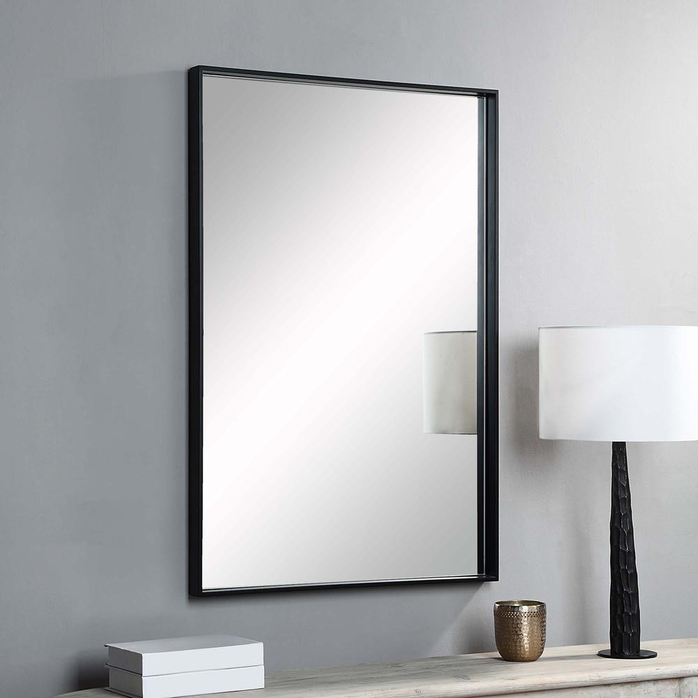 Annalise 45 x 30 Rectangular Framed Mirror. Picture 5