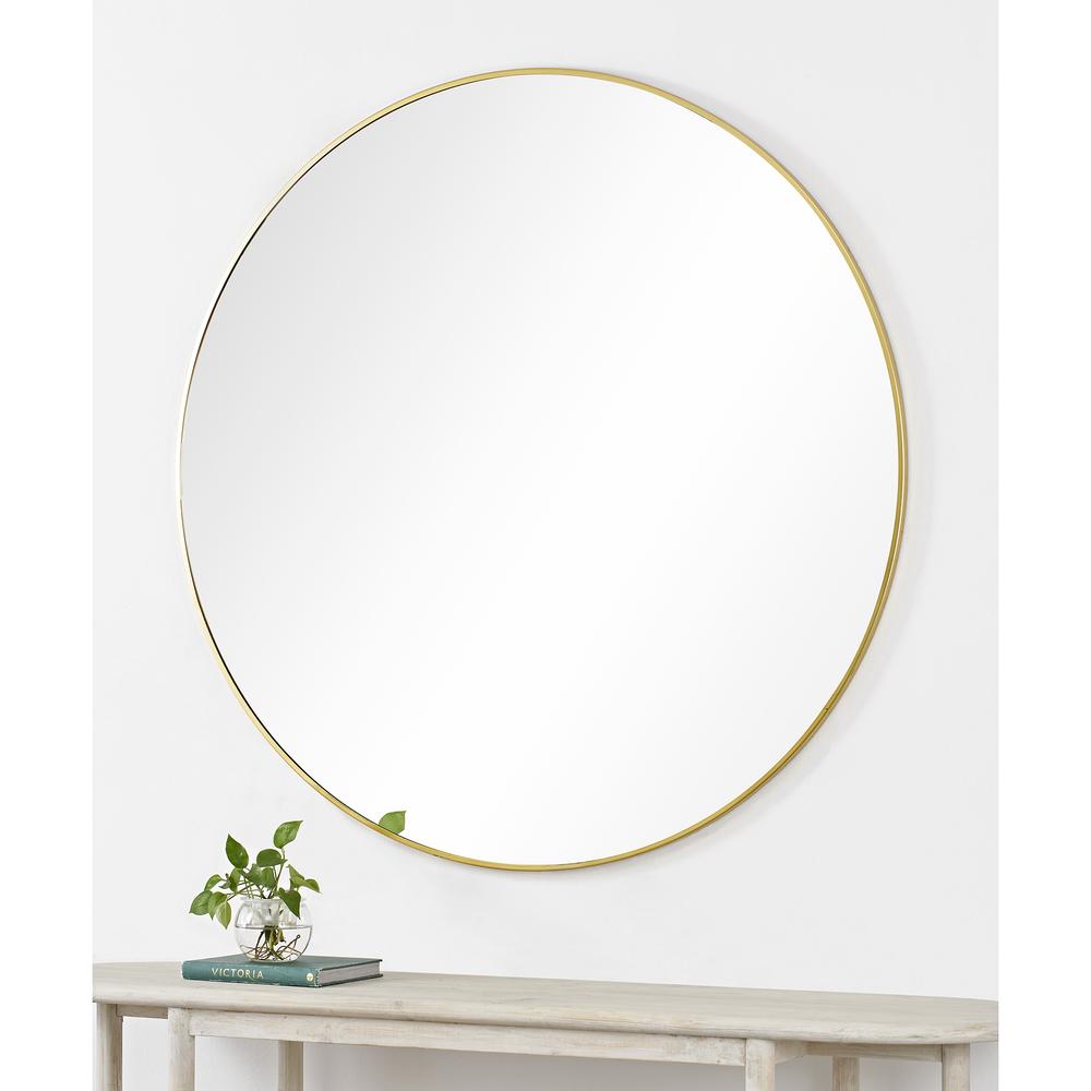 Fragoso 48 x 48 Round Framed Mirror. Picture 5