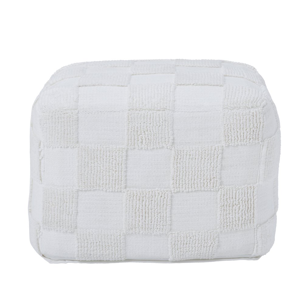 Payne Pouf In White Color. Picture 2