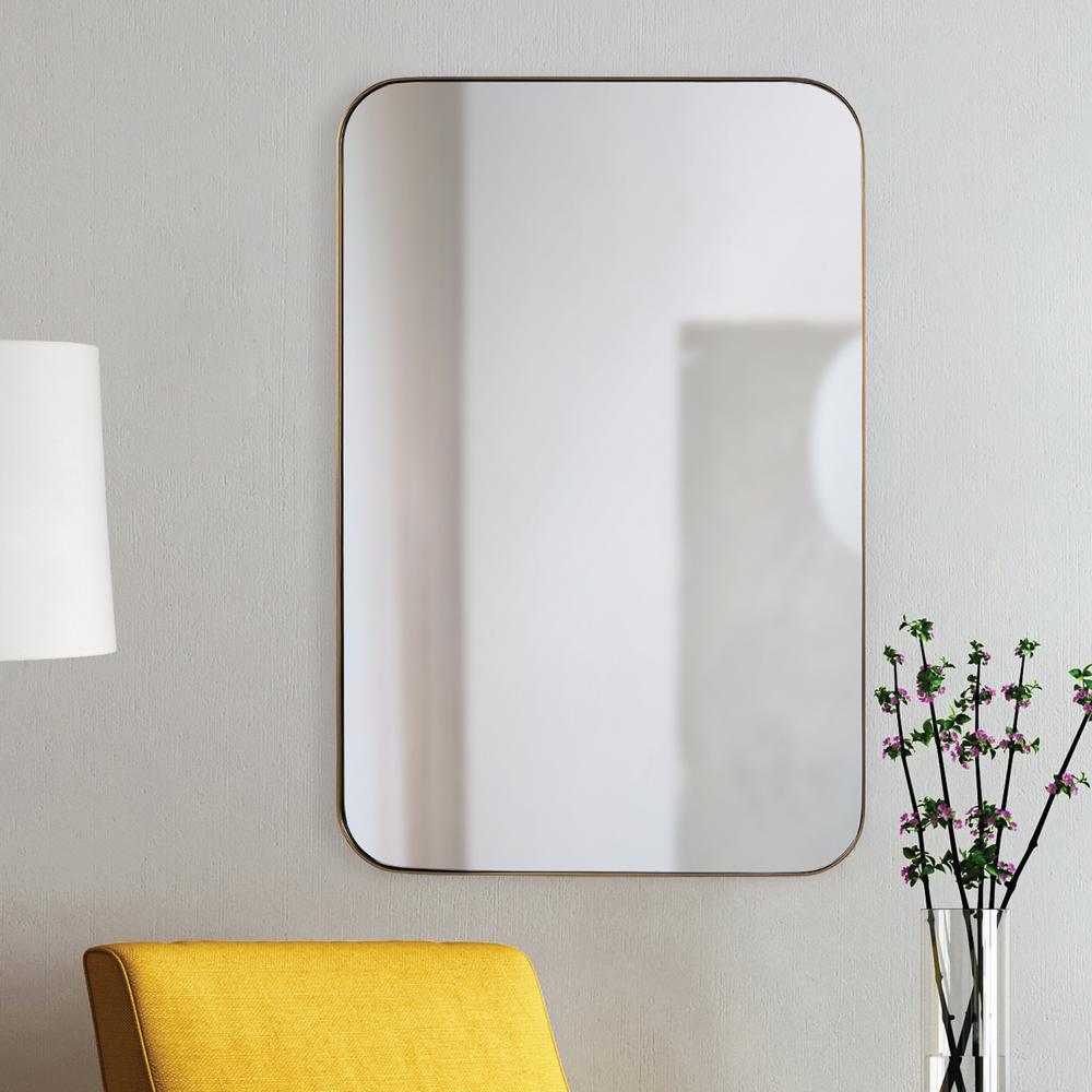 Edwin 24 in. x 36 in. Rectangular Framed Mirror. Picture 5