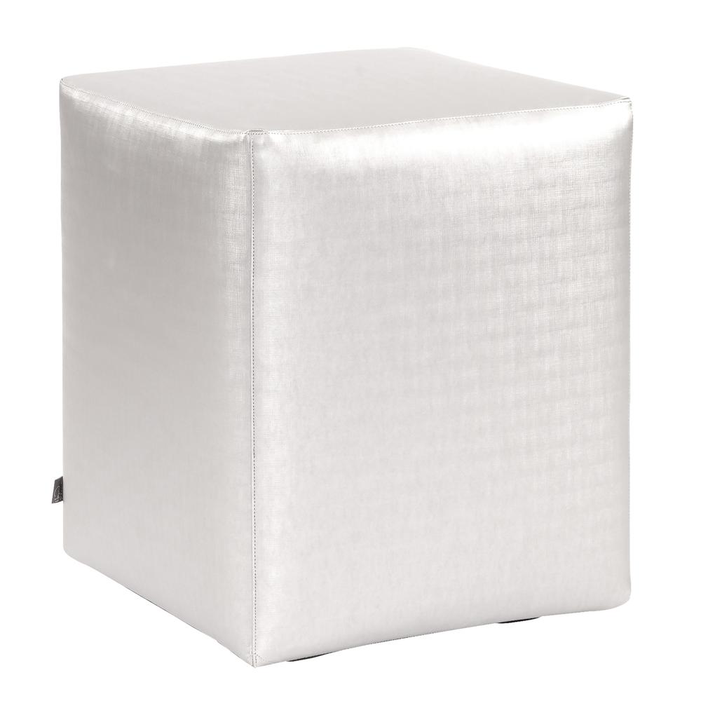 Howard Elliott Universal Cube Cover Faux Leather Metallic Mercury - Cover Only, Base Not Included. The main picture.