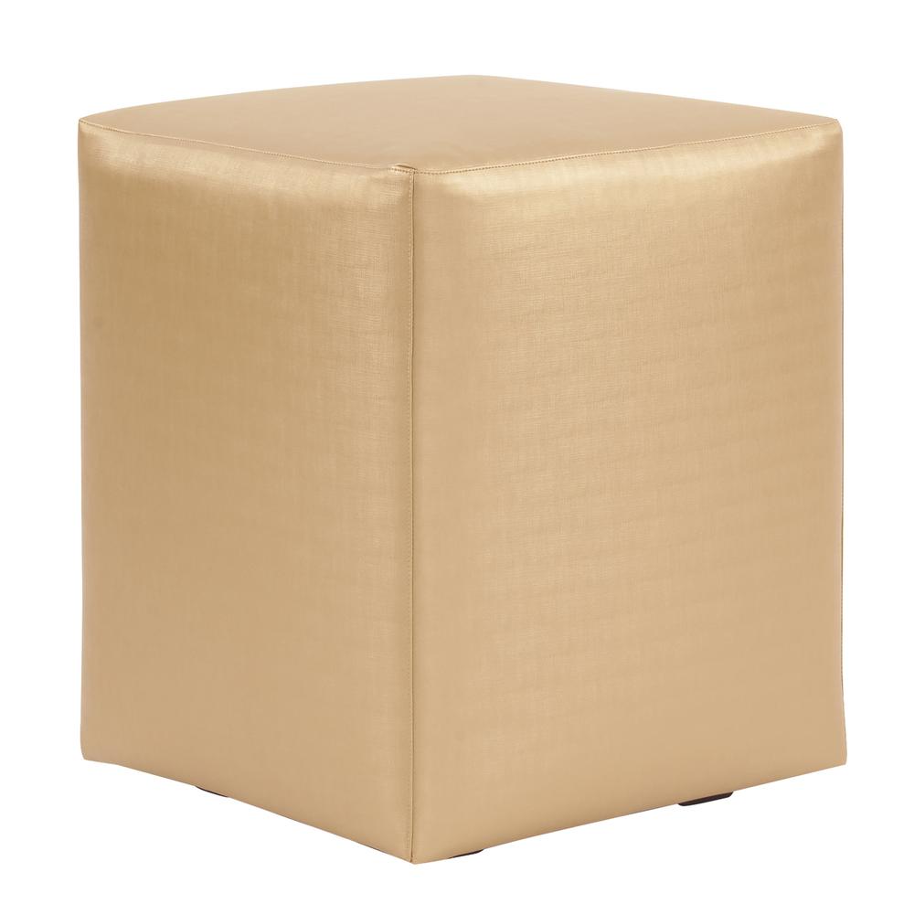 Howard Elliott Universal Cube Cover Faux Leather Metallic Gold - Cover Only, Base Not Included. The main picture.