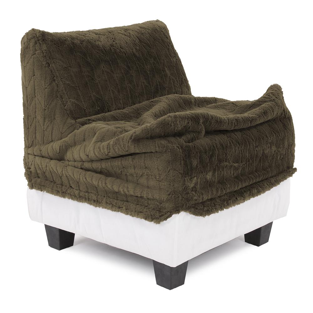 Howard Elliott Pod Chair Cover Faux Fur Angora Moss - Cover Only, Chair Base Not Included. Picture 2