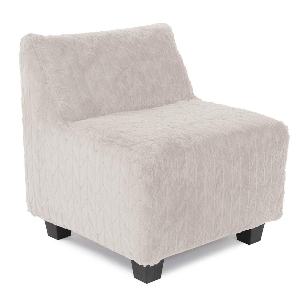Howard Elliott Pod Chair Cover Faux Fur Angora Natural - Cover Only, Chair Base Not Included. Picture 1