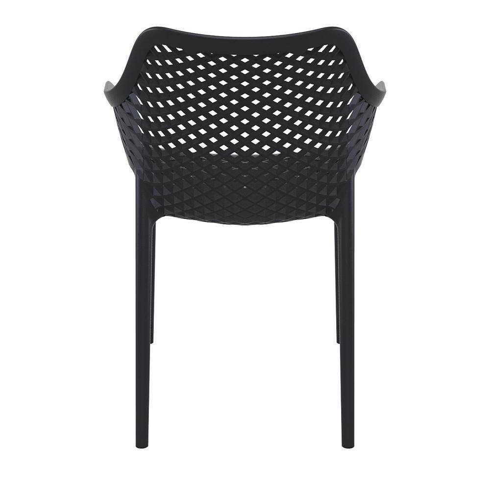 Air XL Outdoor Dining Arm Chair Black, Set of 2. Picture 6