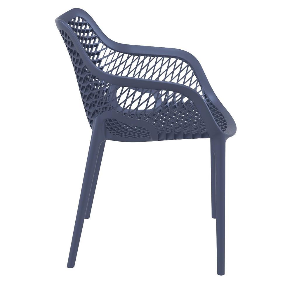 Outdoor Dining Arm Chair, Set of 2, Dark Gray, Belen Kox. Picture 4