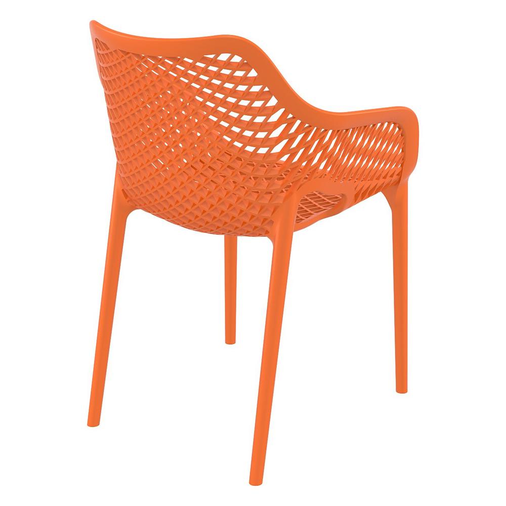 Air XL Outdoor Dining Arm Chair Orange, Set of 2. Picture 2