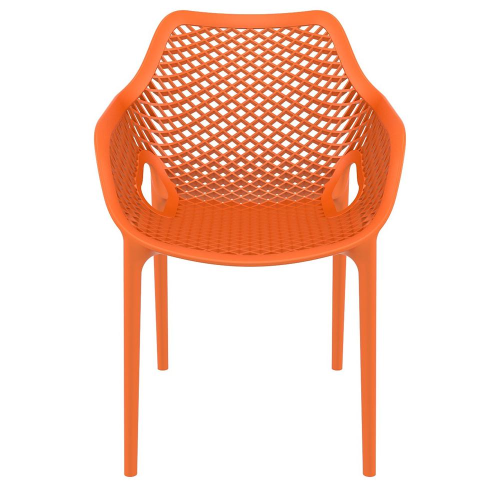 Air XL Outdoor Dining Arm Chair Orange, Set of 2. Picture 3
