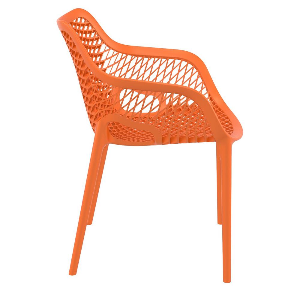 Air XL Outdoor Dining Arm Chair Orange, Set of 2. Picture 4