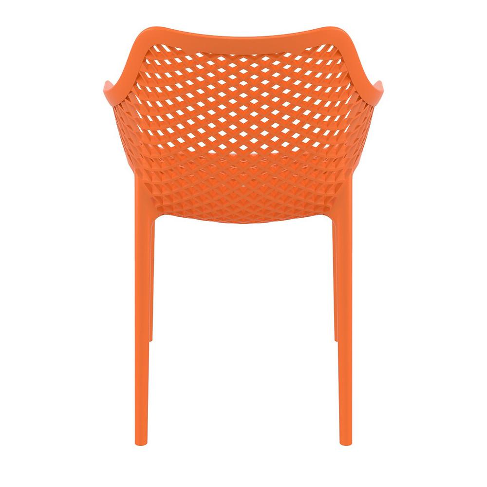 Air XL Outdoor Dining Arm Chair Orange, Set of 2. Picture 5