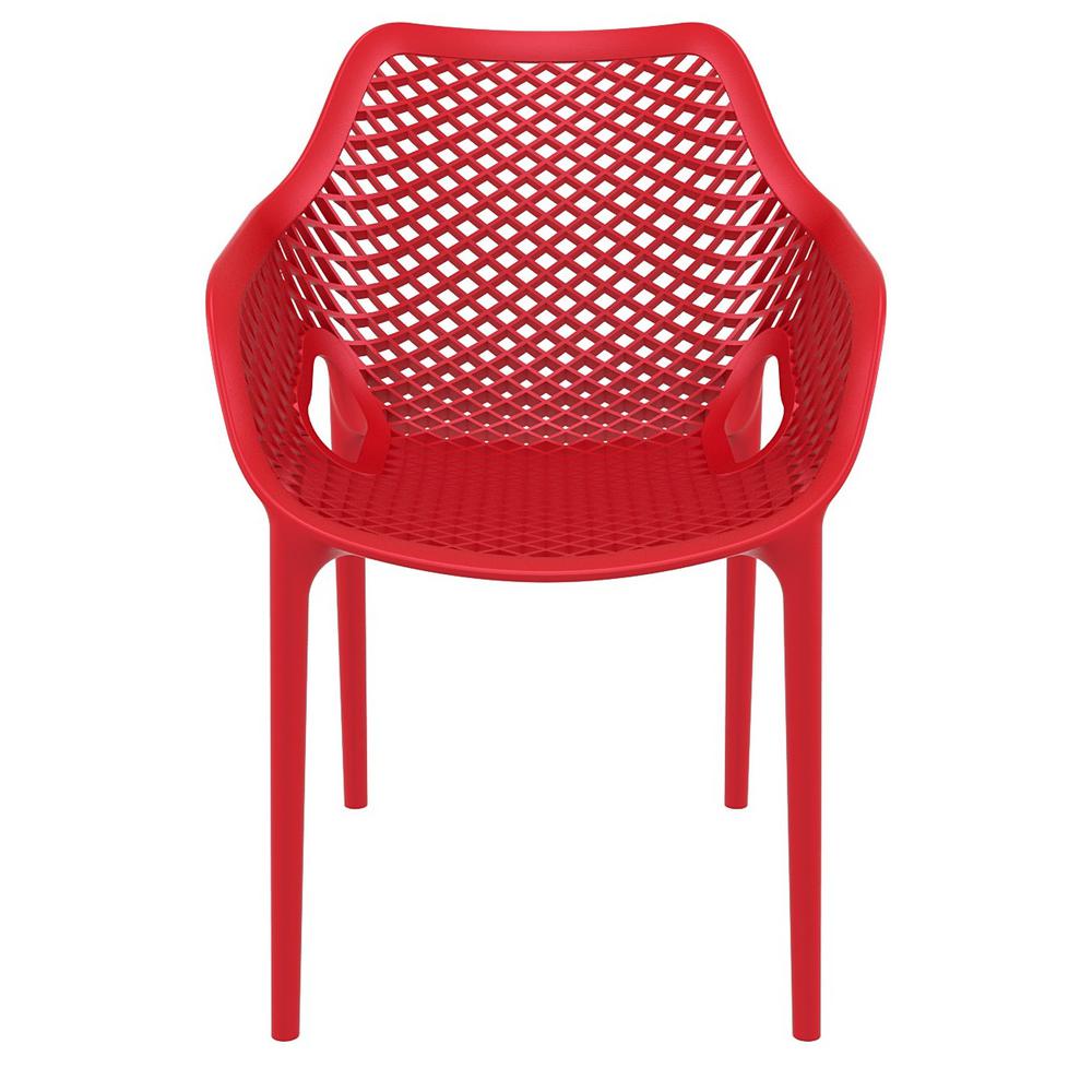 Outdoor Dining Arm Chair Red - Set Of 2. Picture 3