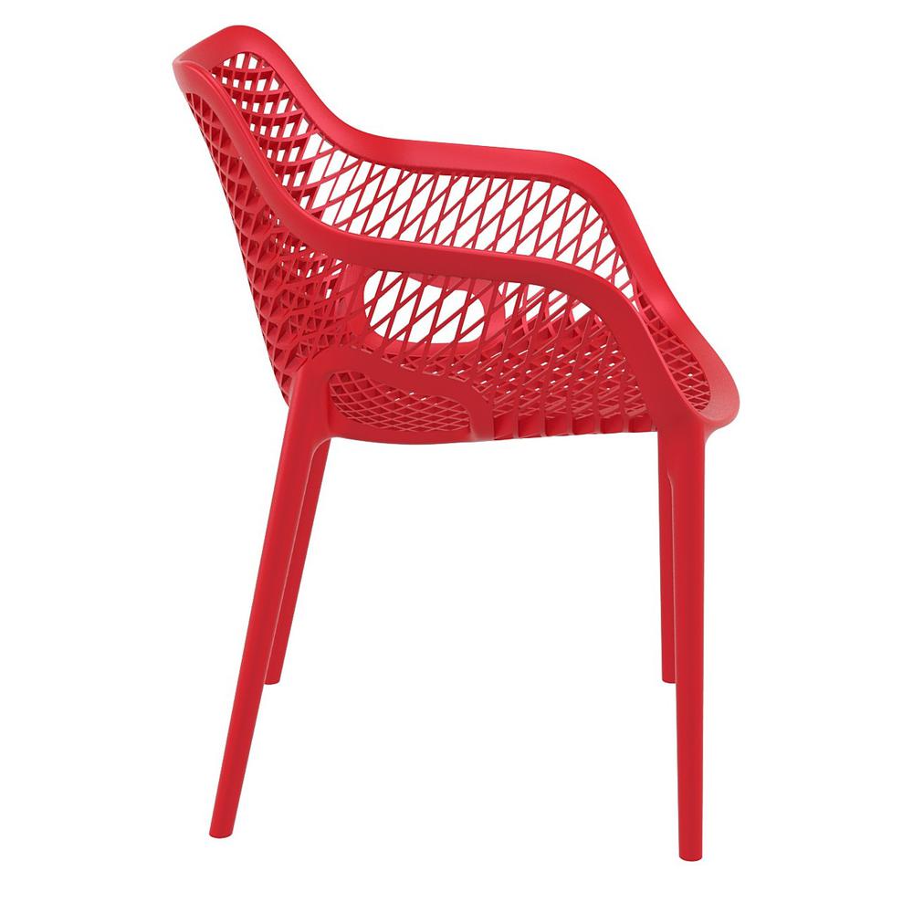Outdoor Dining Arm Chair Red - Set Of 2. Picture 4