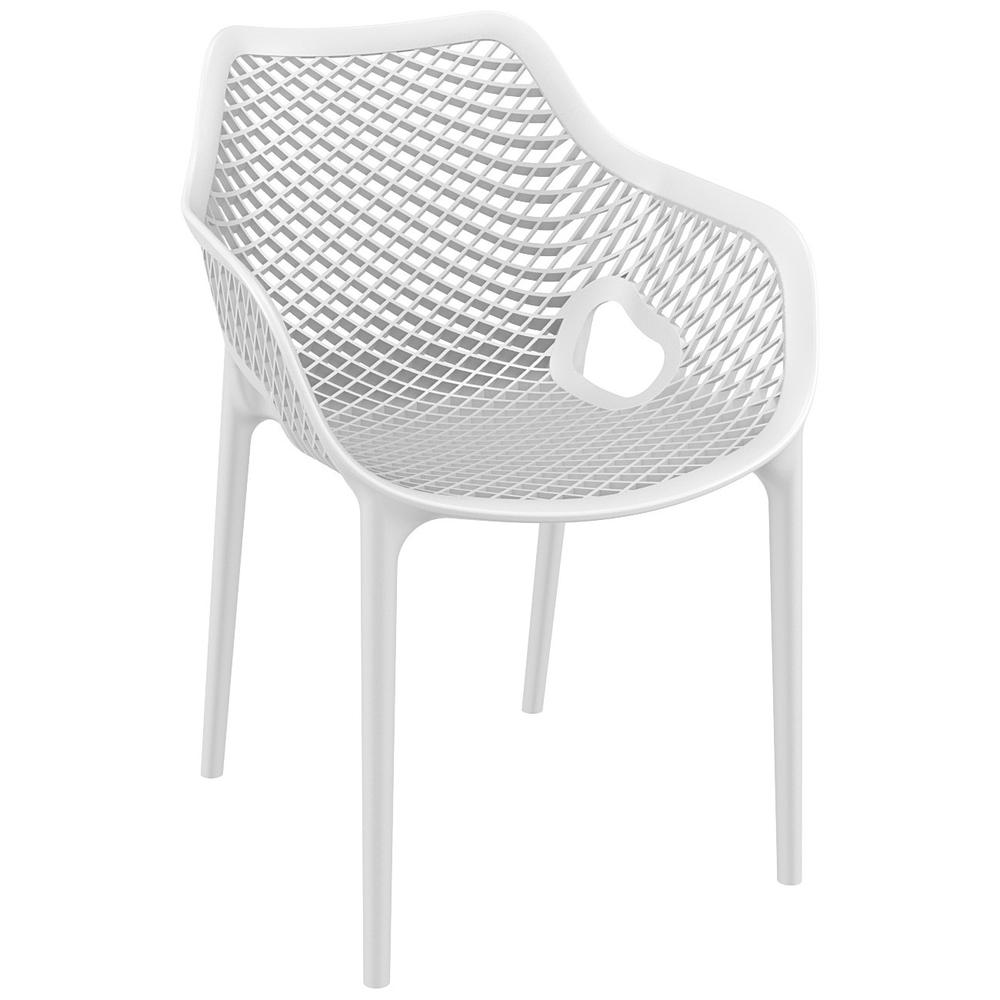 Outdoor Dining Arm Chair, Set of 2, White, Belen Kox. Picture 1
