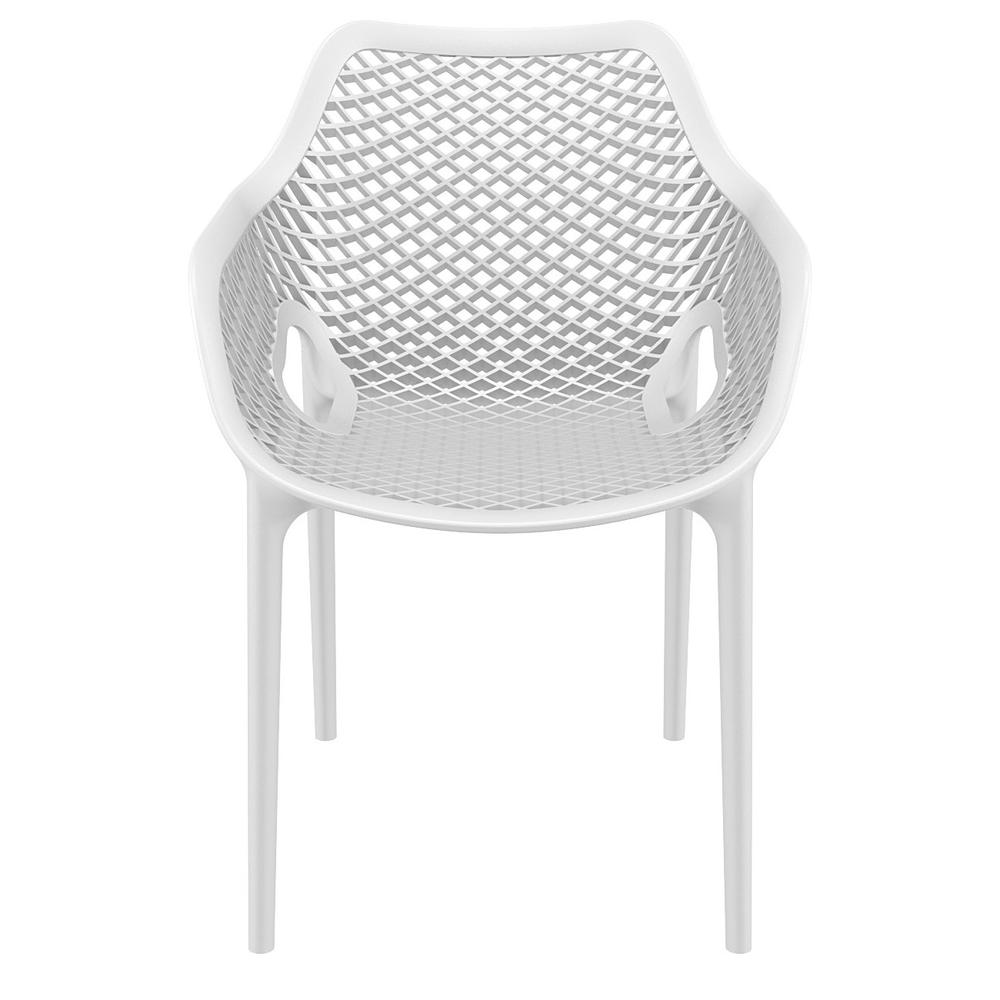 Air XL Outdoor Dining Arm Chair White, Set of 2. Picture 6