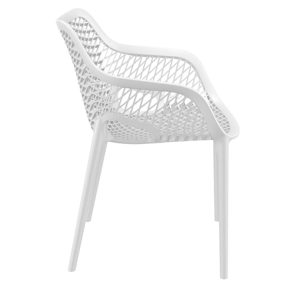 Air XL Outdoor Dining Arm Chair White, Set of 2. Picture 7