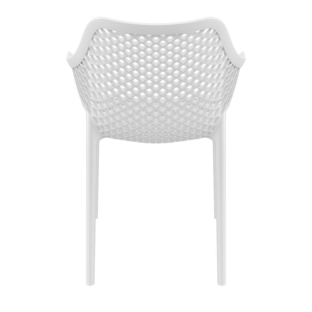 Air XL Outdoor Dining Arm Chair White, Set of 2. Picture 8
