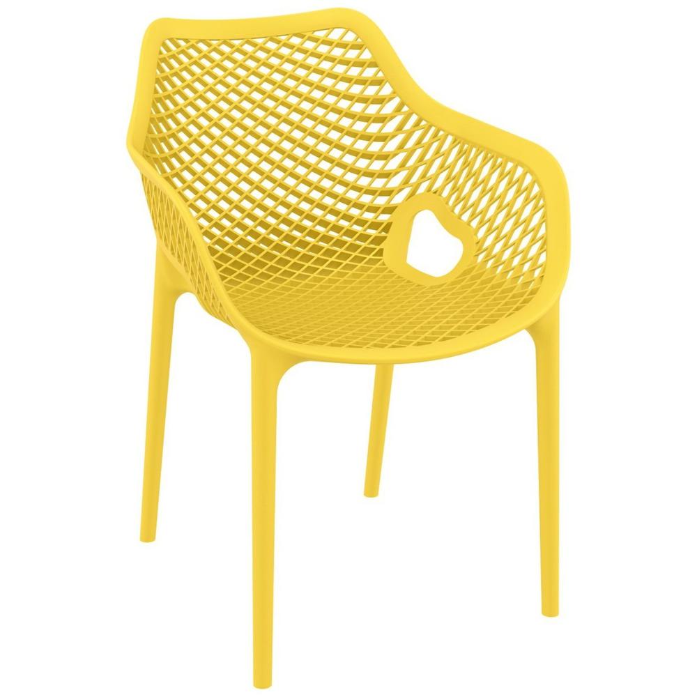 Outdoor Dining Arm Chair Yellow - Set Of 2. The main picture.