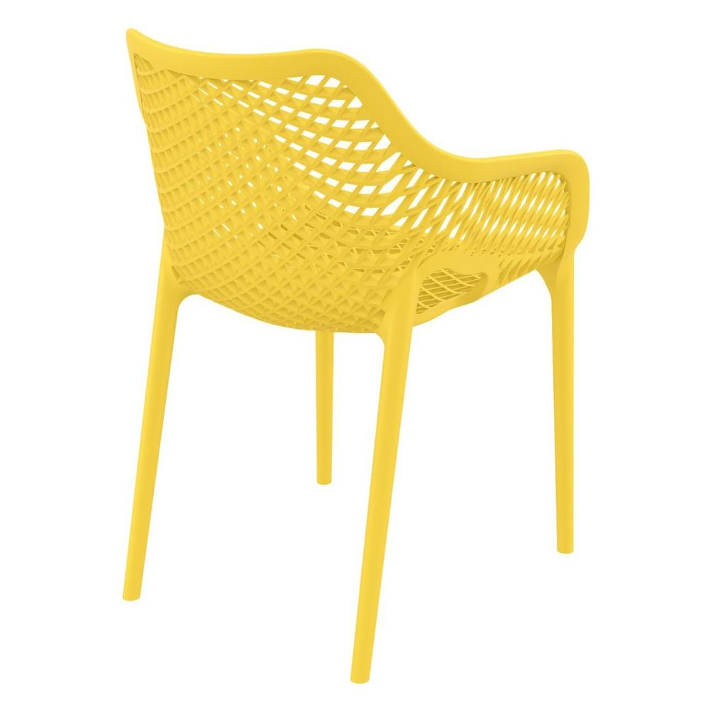 Outdoor Dining Arm Chair Yellow - Set Of 2. Picture 2