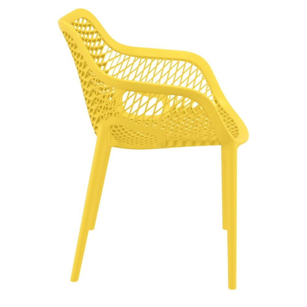 Outdoor Dining Arm Chair Yellow - Set Of 2. Picture 4