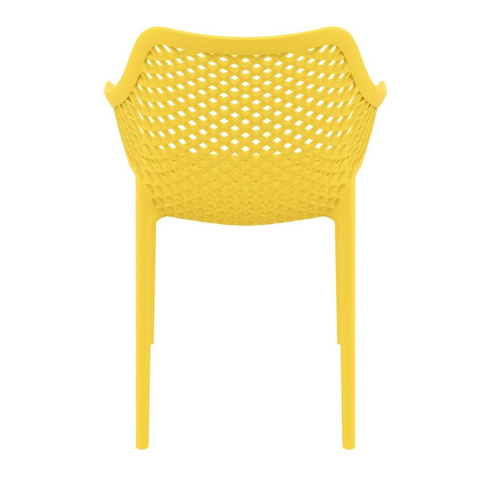 Outdoor Dining Arm Chair Yellow - Set Of 2. Picture 5