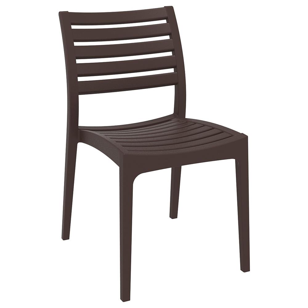 Ares Outdoor Dining Chair Brown, Set of 2. Picture 1