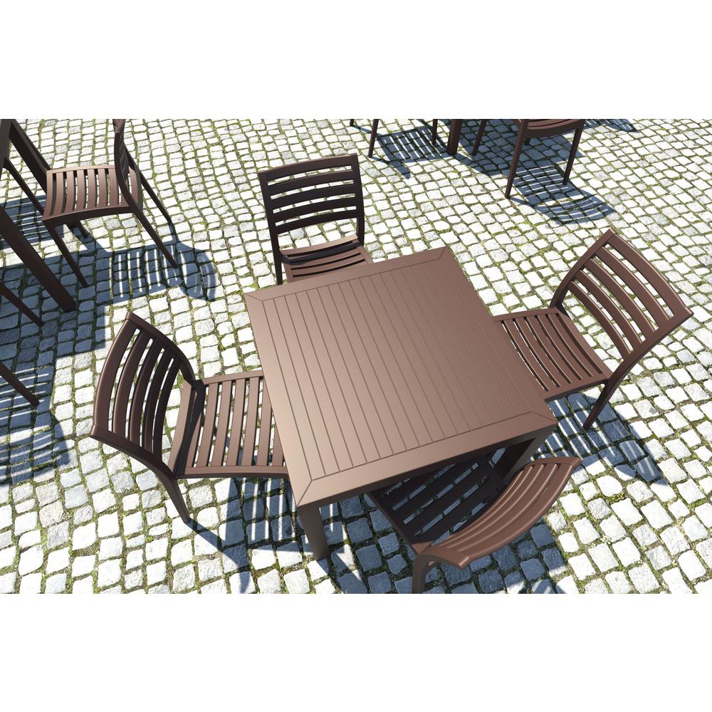 Ares Outdoor Dining Chair Brown, Set of 2. Picture 3