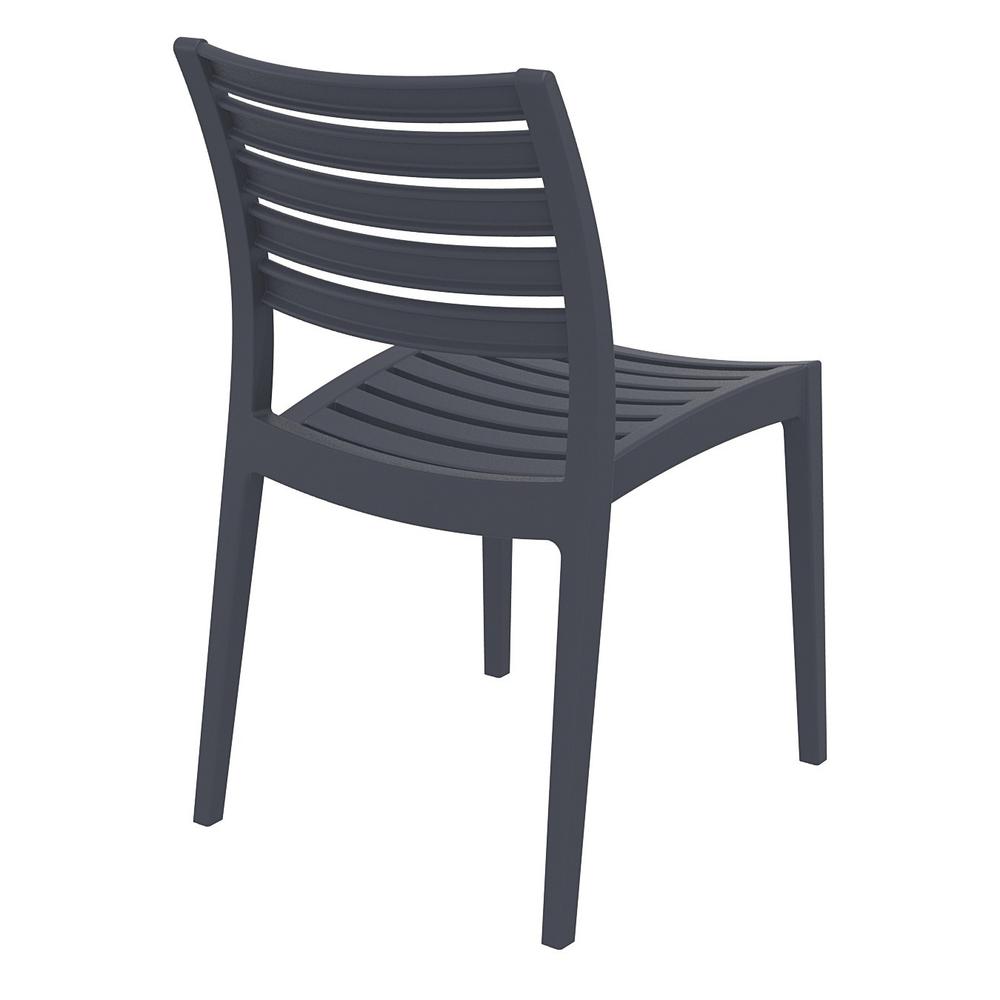 Ares Outdoor Dining Chair Dark Gray, Set of 2. Picture 2