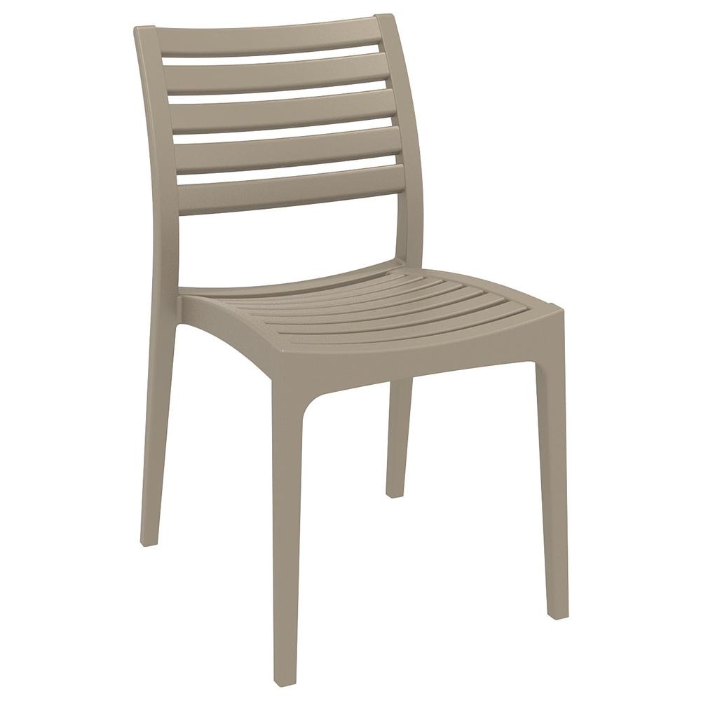 Ares Outdoor Dining Chair Taupe, Set of 2. Picture 1