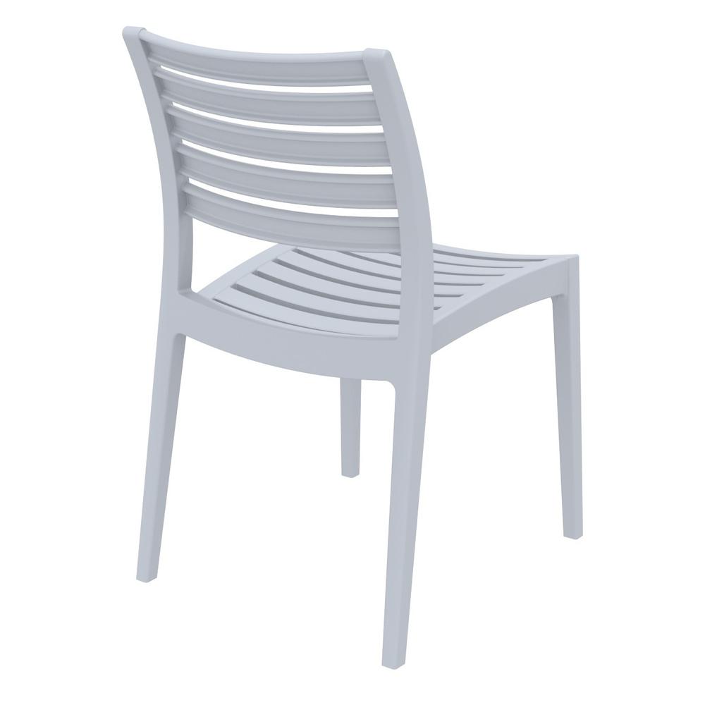 Ares Outdoor Dining Chair Silver Gray, Set of 2. Picture 2