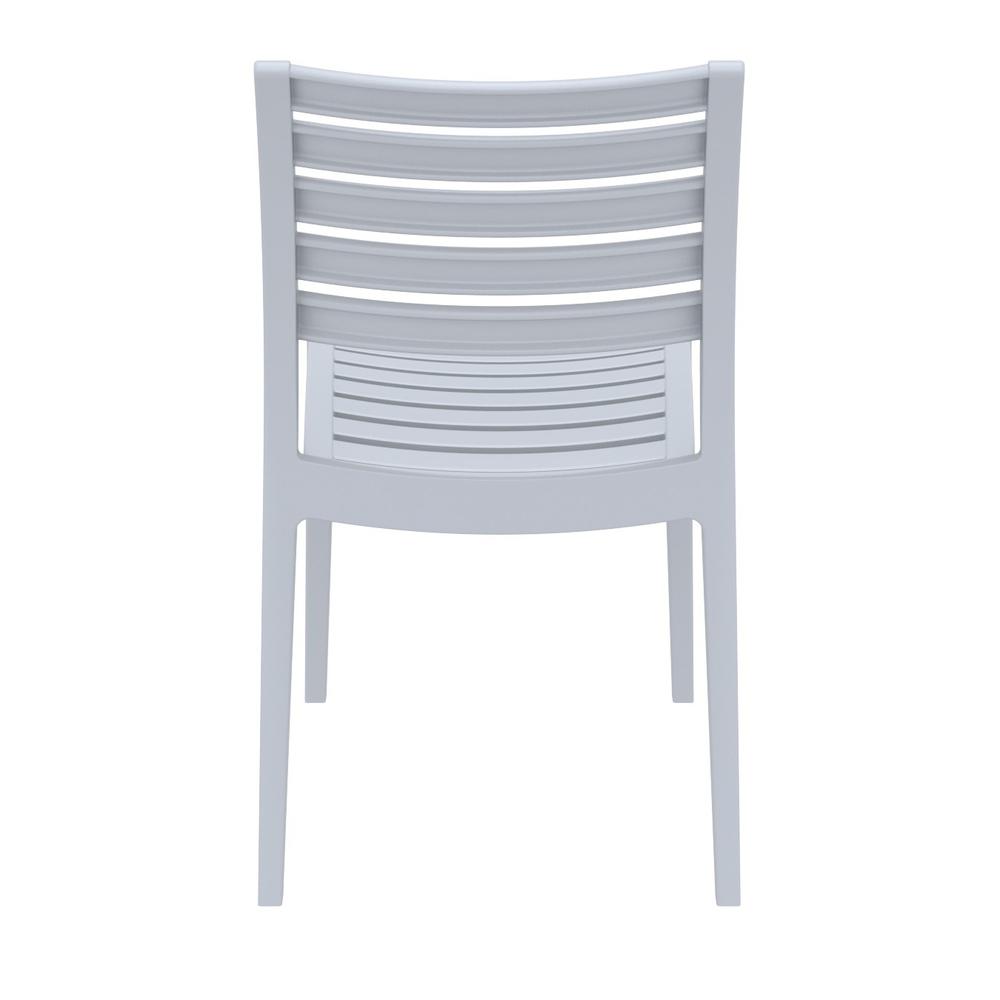 Ares Outdoor Dining Chair Silver Gray, Set of 2. Picture 5