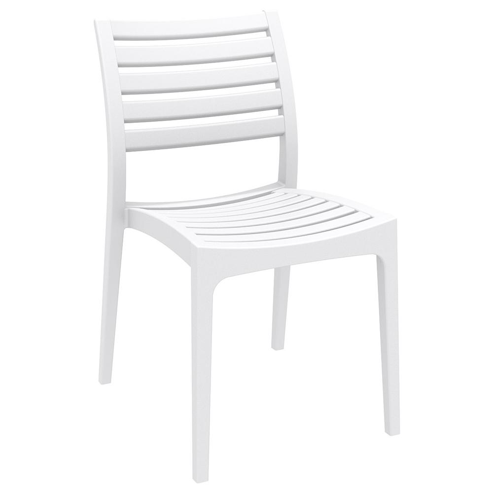 Ares Outdoor Dining Chair White, Set of 2. Picture 1