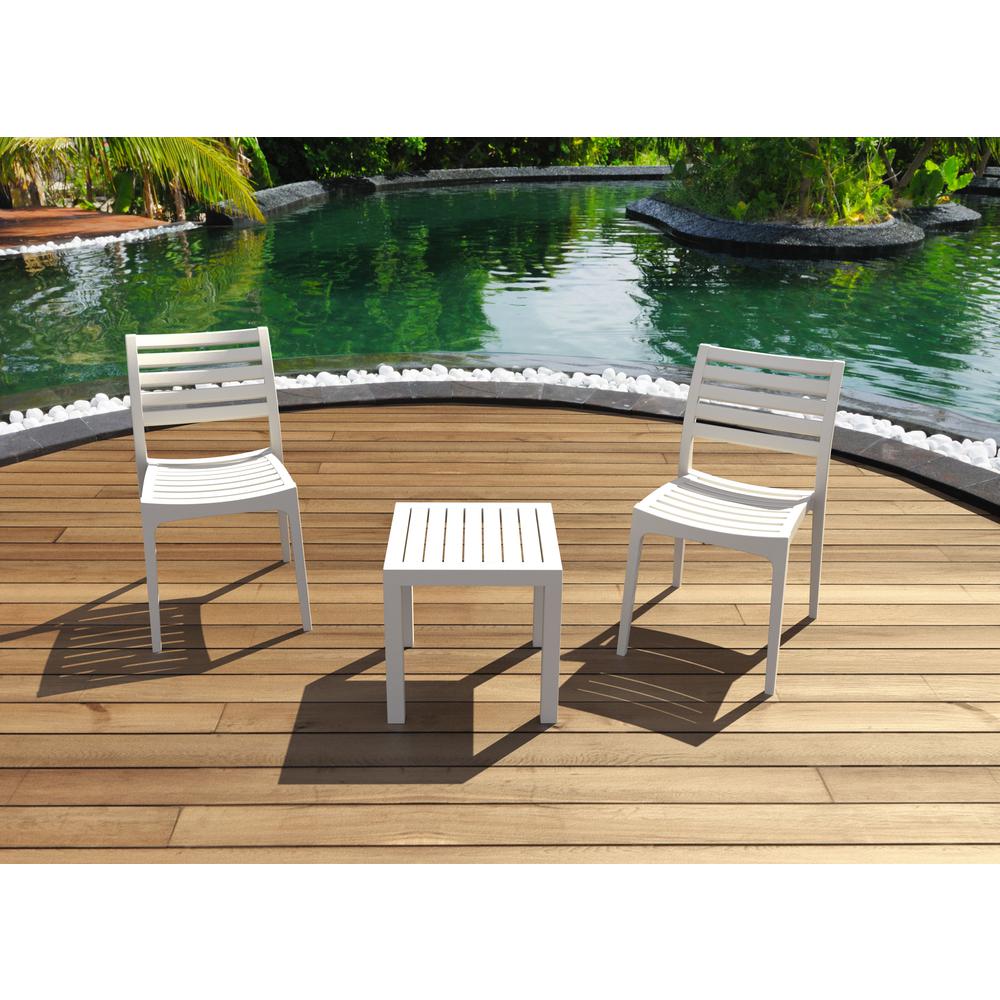 Ares Outdoor Dining Chair White, Set of 2. Picture 7