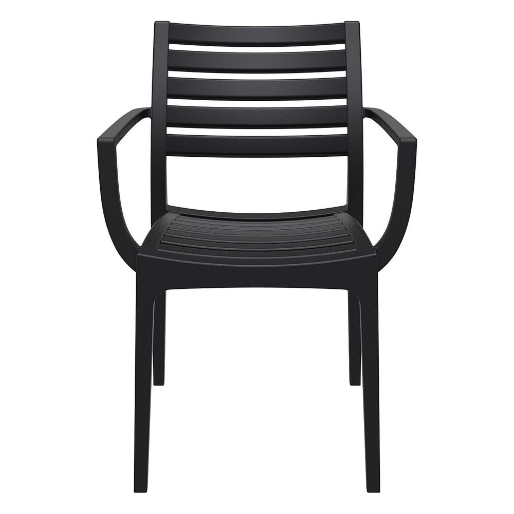 Artemis Outdoor Dining Arm Chair Black, Set of 2. Picture 3
