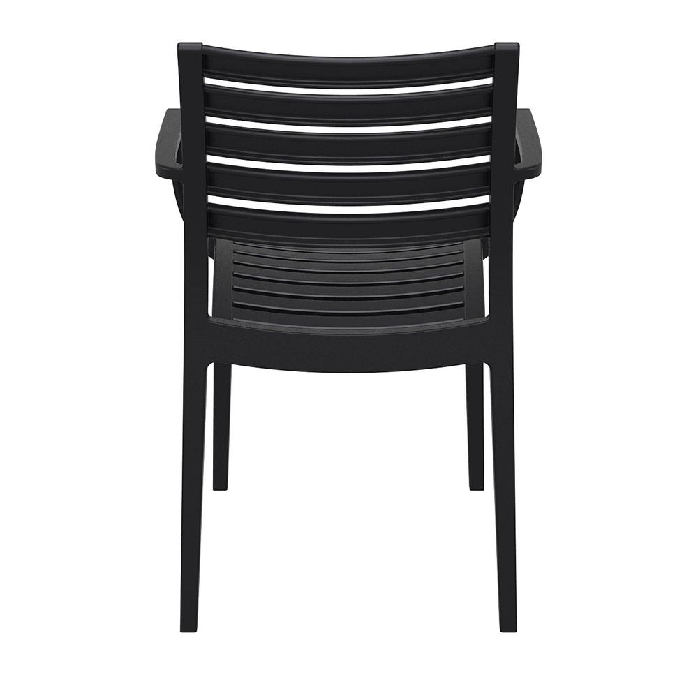 Artemis Outdoor Dining Arm Chair Black, Set of 2. Picture 5