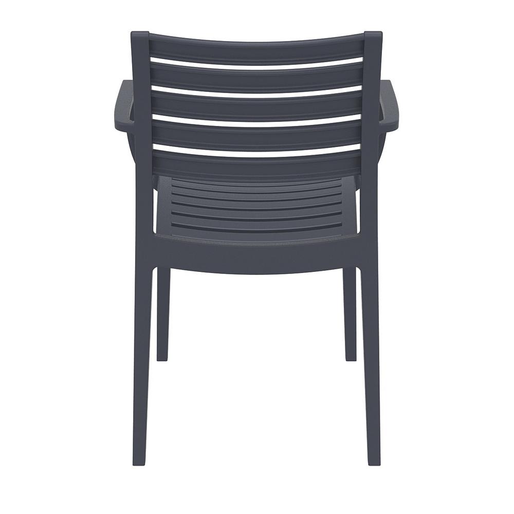 Artemis Outdoor Dining Arm Chair Dark Gray, Set of 2. Picture 9