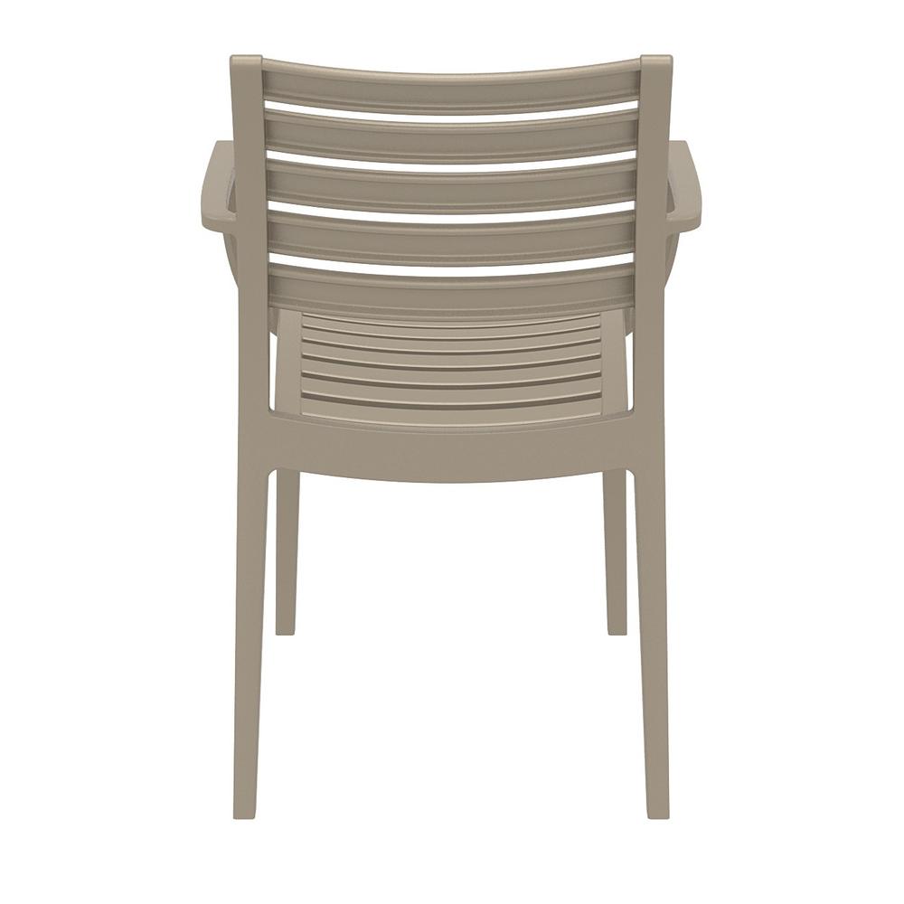 Artemis Outdoor Dining Arm Chair Taupe, Set of 2. Picture 5