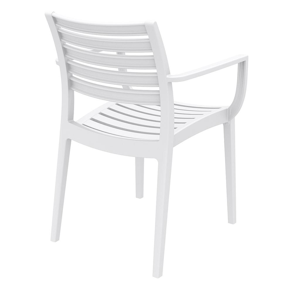 Artemis Outdoor Dining Arm Chair White, Set of 2. Picture 3