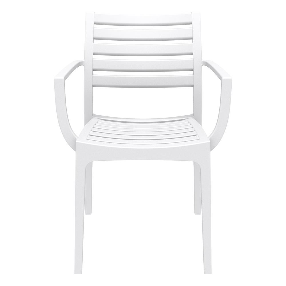 Artemis Outdoor Dining Arm Chair White, Set of 2. Picture 4