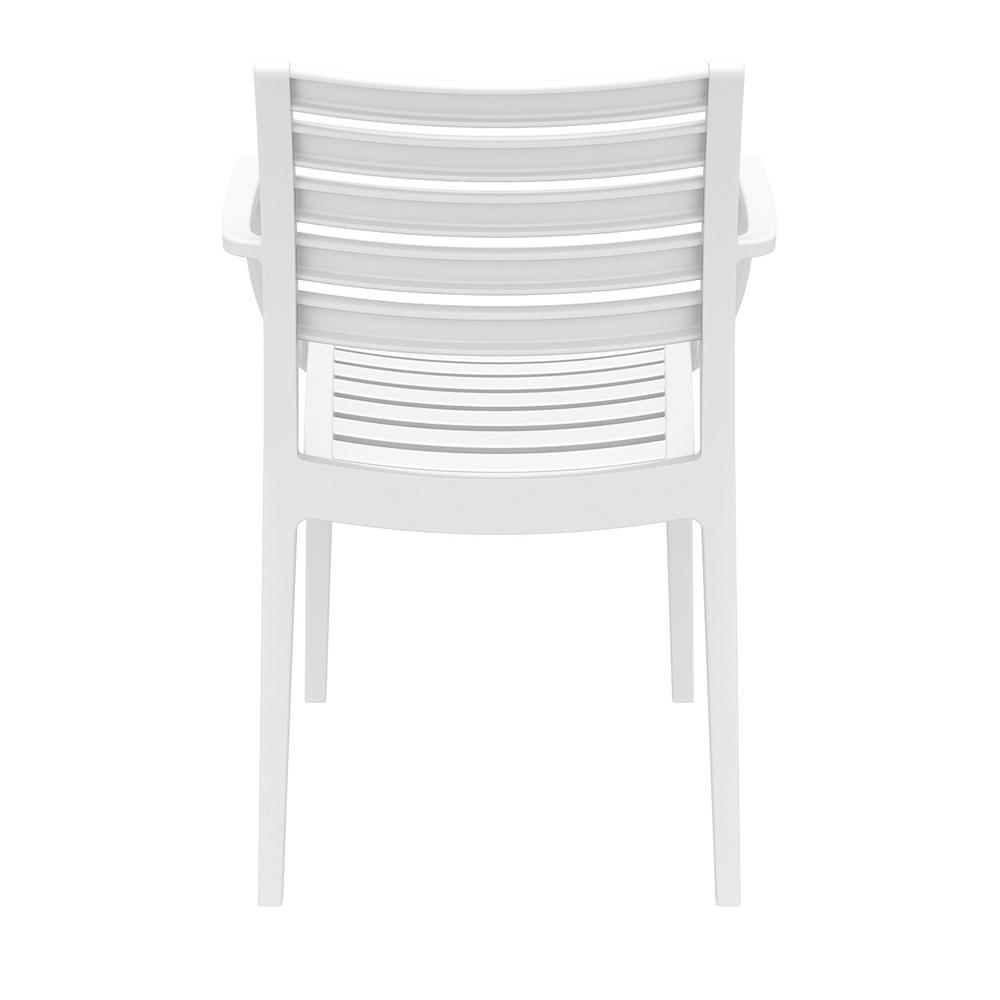 Artemis Outdoor Dining Arm Chair White, Set of 2. Picture 6