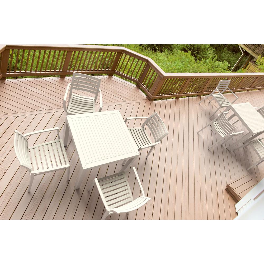 Artemis Outdoor Dining Arm Chair White, Set of 2. Picture 9