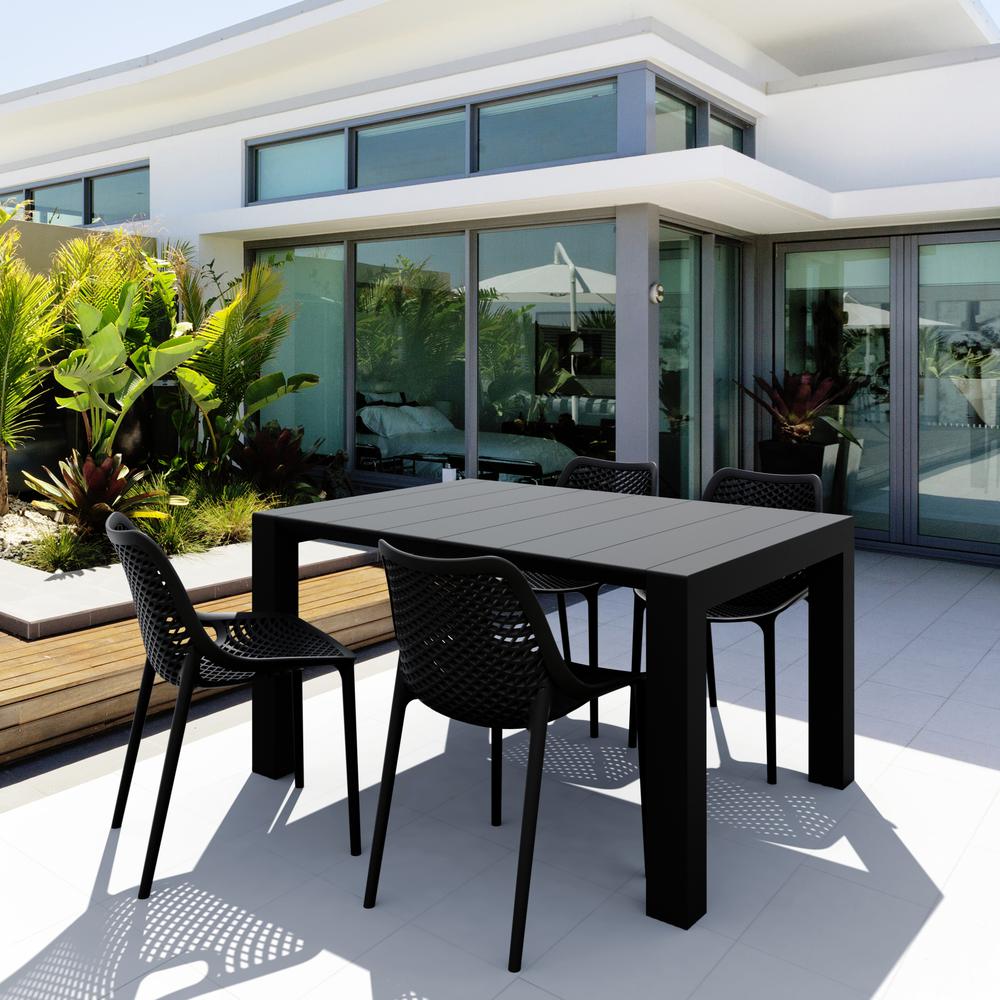 Air Extension Dining Set 5 Piece Black. The main picture.